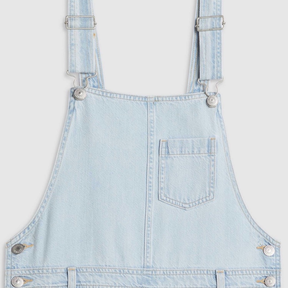 Levi’s Tico Jumper Cool Poole 5 Light Blue Denim Overall Skirt - Women Jeans - Picture 5 of 8